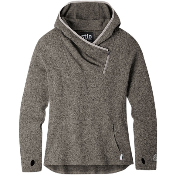 stio Jackson Hole, Wyoming Knitted Fleece Pullover Sweater Jacket Heavy Hoodie - Picture 1 of 12